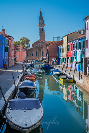 Leaning Tower in Burano Island - Italy