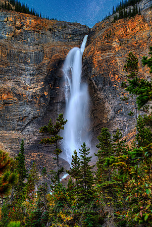 Night Begins at Takkakaw Falls - Yoho