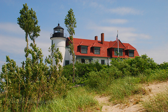 Point Betsie Lighthouse - On the Shoreline Dunes of Lake Michigan
