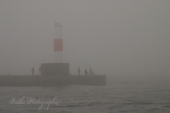 Fishing in the Early Morning Fog - Frankfort, Michigan