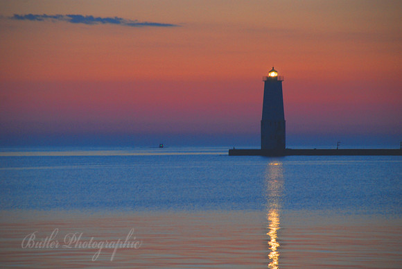 Frankfort Lighthouse at Sunset