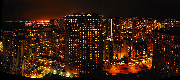 Waikiki After Dark - Honolulu, Hawaii