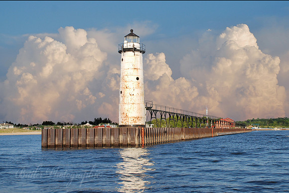 Manistee Lighthouse - A Storm Approaches - Michigan