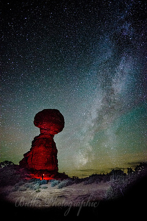 Light Painting at Balanced Rock