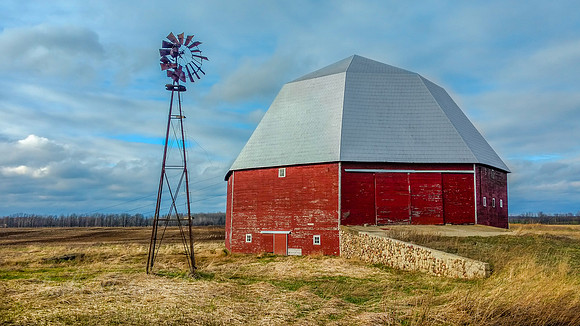 Windmill & Barn