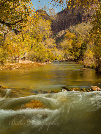 Zion Lodge Area of the Virgin River