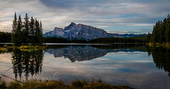 Mount Rundle Reflection on Two Jack Lake - Banff