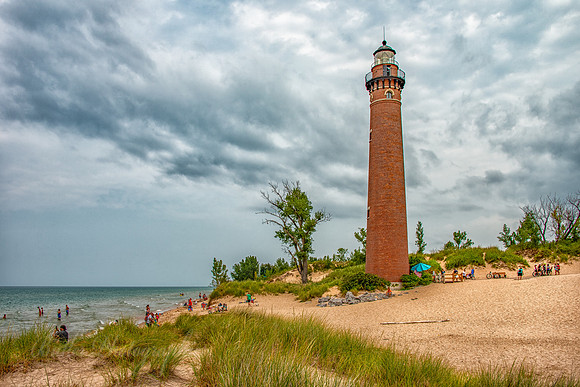 Little Sable Point Lighthouse - Beach & Umbrella's
