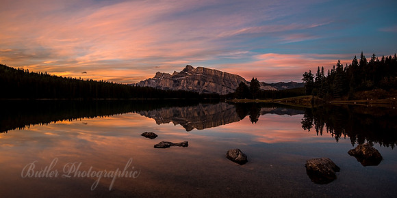 Sunburst of Color at Two Jack Lake - Banff