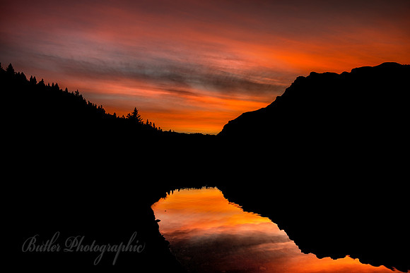 Light Explosion - Sunrise at Two Jack Lake